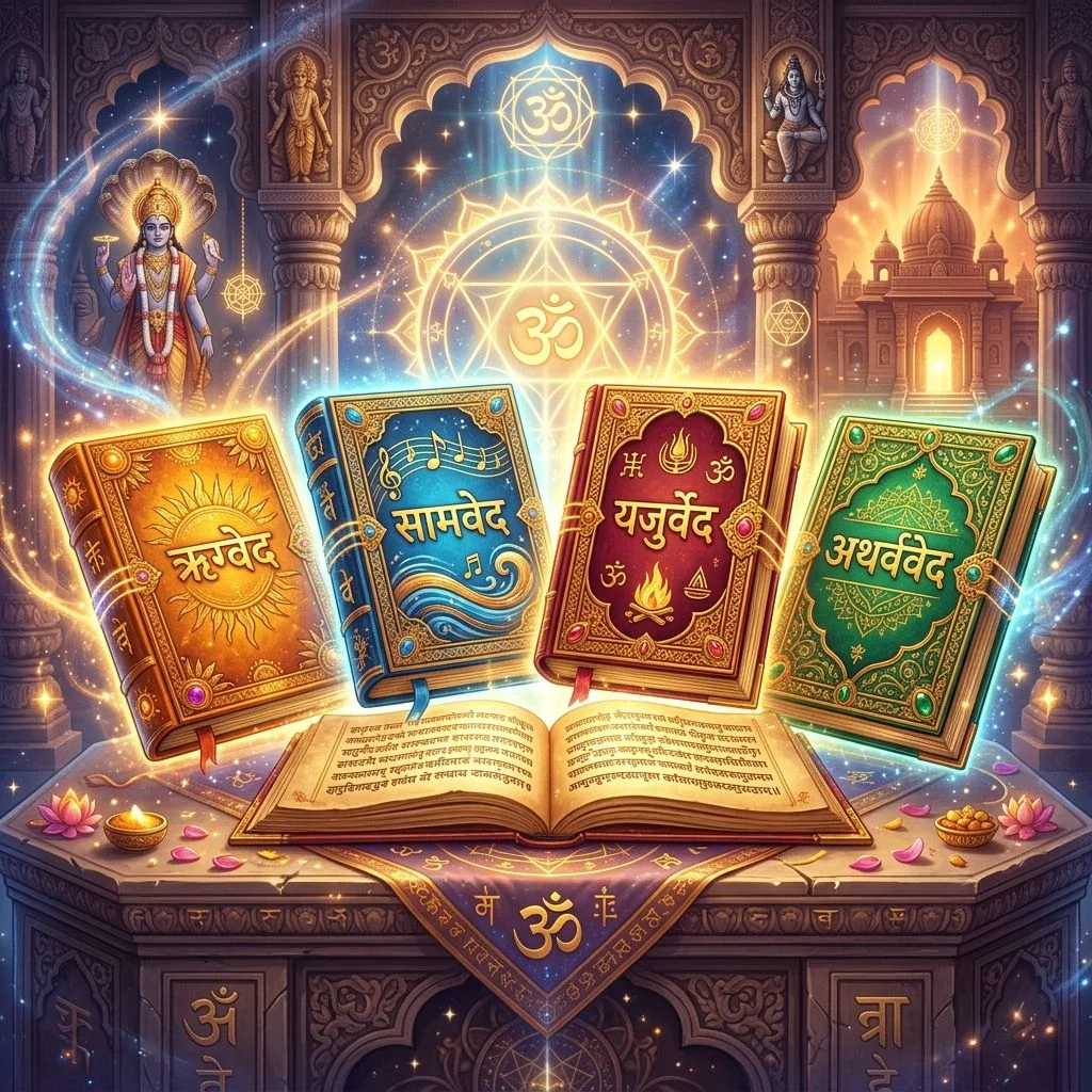 The four Vedas — visual