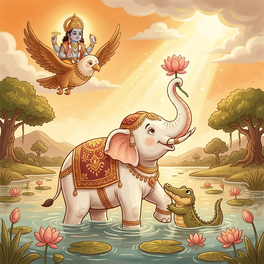 Gajendra Moksha - the elephant who called out